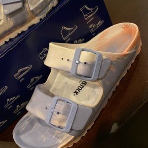 Brand new with box Birkenstock Arizona Eva Sandals Size EU 38 Color:coral peach